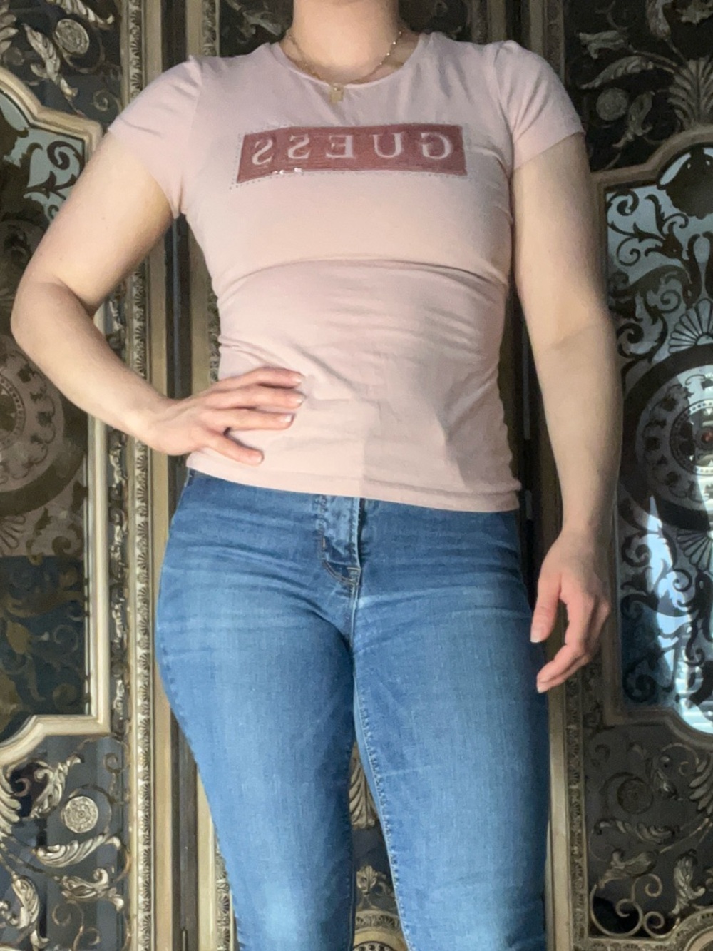 Guess Pink Logo Tee